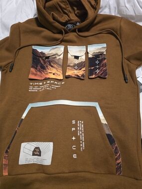 Men's Brown Graphic Crewneck Sweatshirt